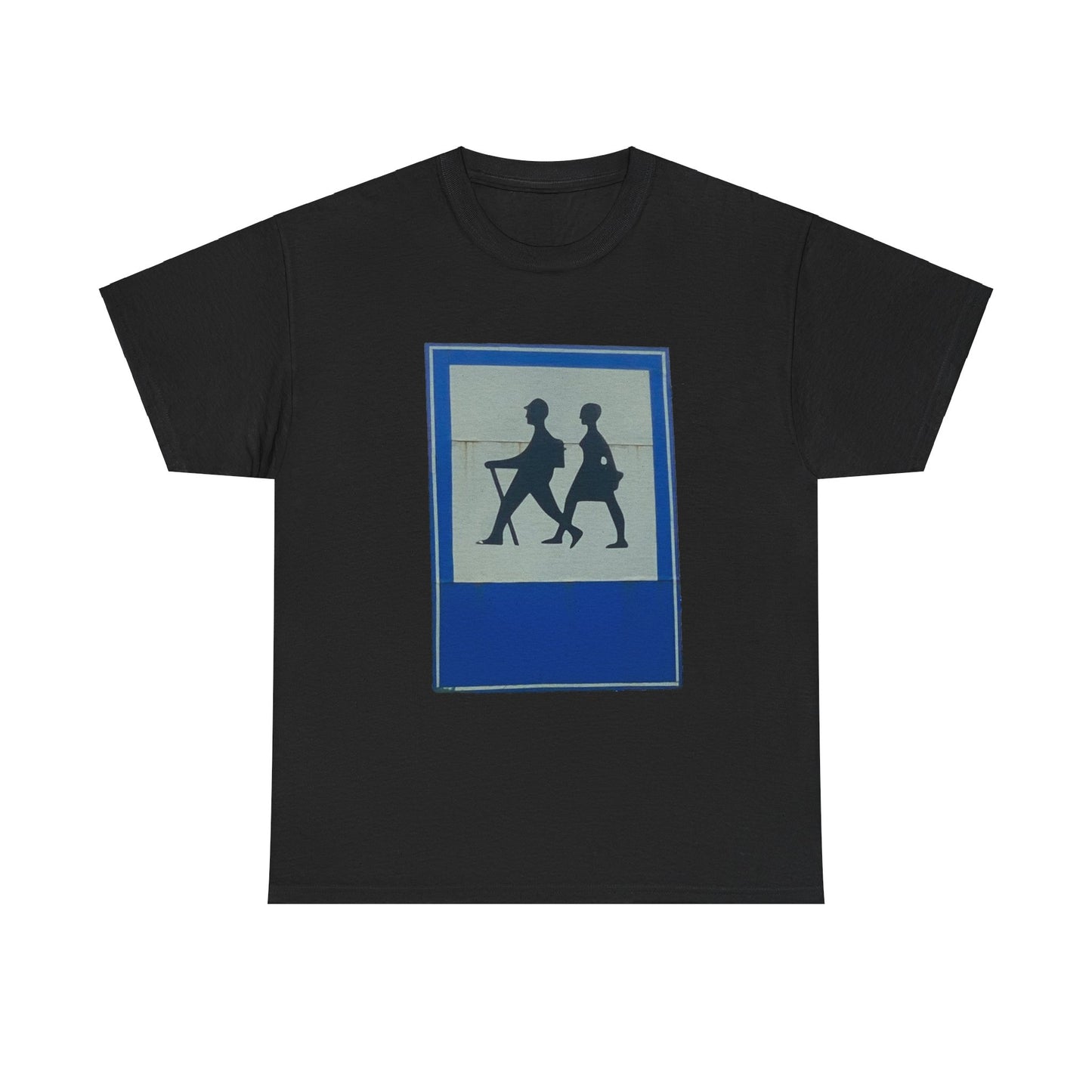 Cross the Street Here Japan T-Shirt | Japanese Pedestrian Sign Tee | Funny Street Crossing Shirt | Japan Travel Apparel | Urban Safety Sign Graphic