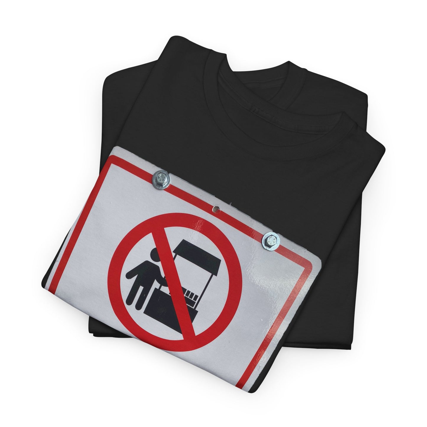 No Vending Allowed T-Shirt | Brooklyn Bridge Sign Tee | New York City Street Warning Shirt | NYC Urban Graphic | Funny Tourist Apparel