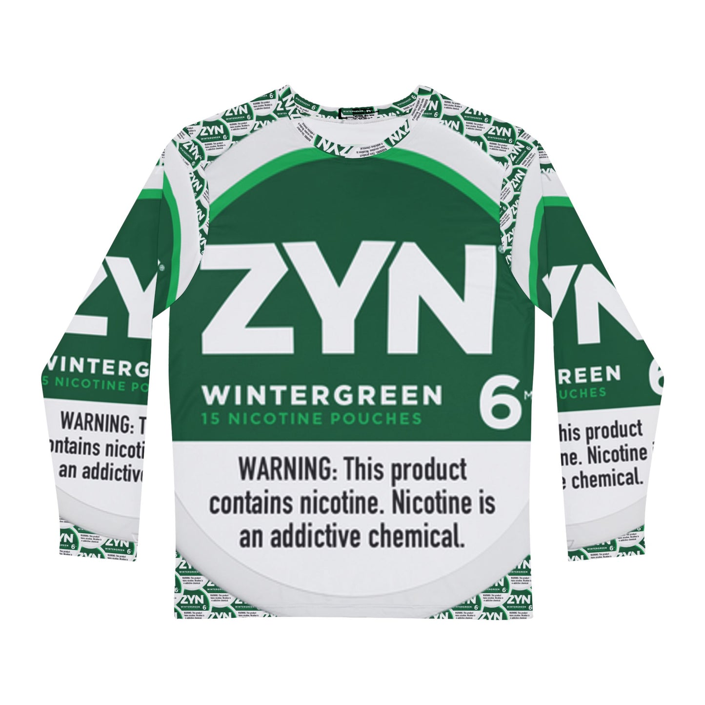 ZYN Wintergreen All-Over Print Long Sleeve Shirt | Unofficial Zyn Apparel