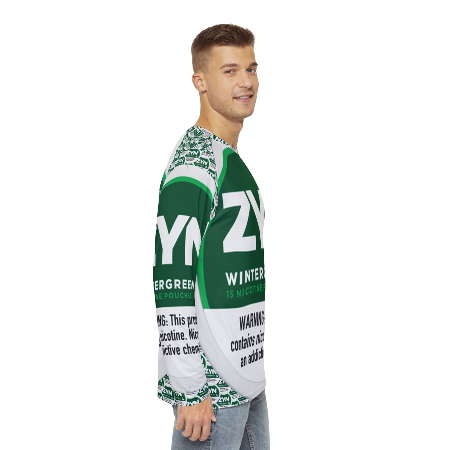 ZYN Wintergreen All-Over Print Long Sleeve Shirt | Unofficial Zyn Apparel