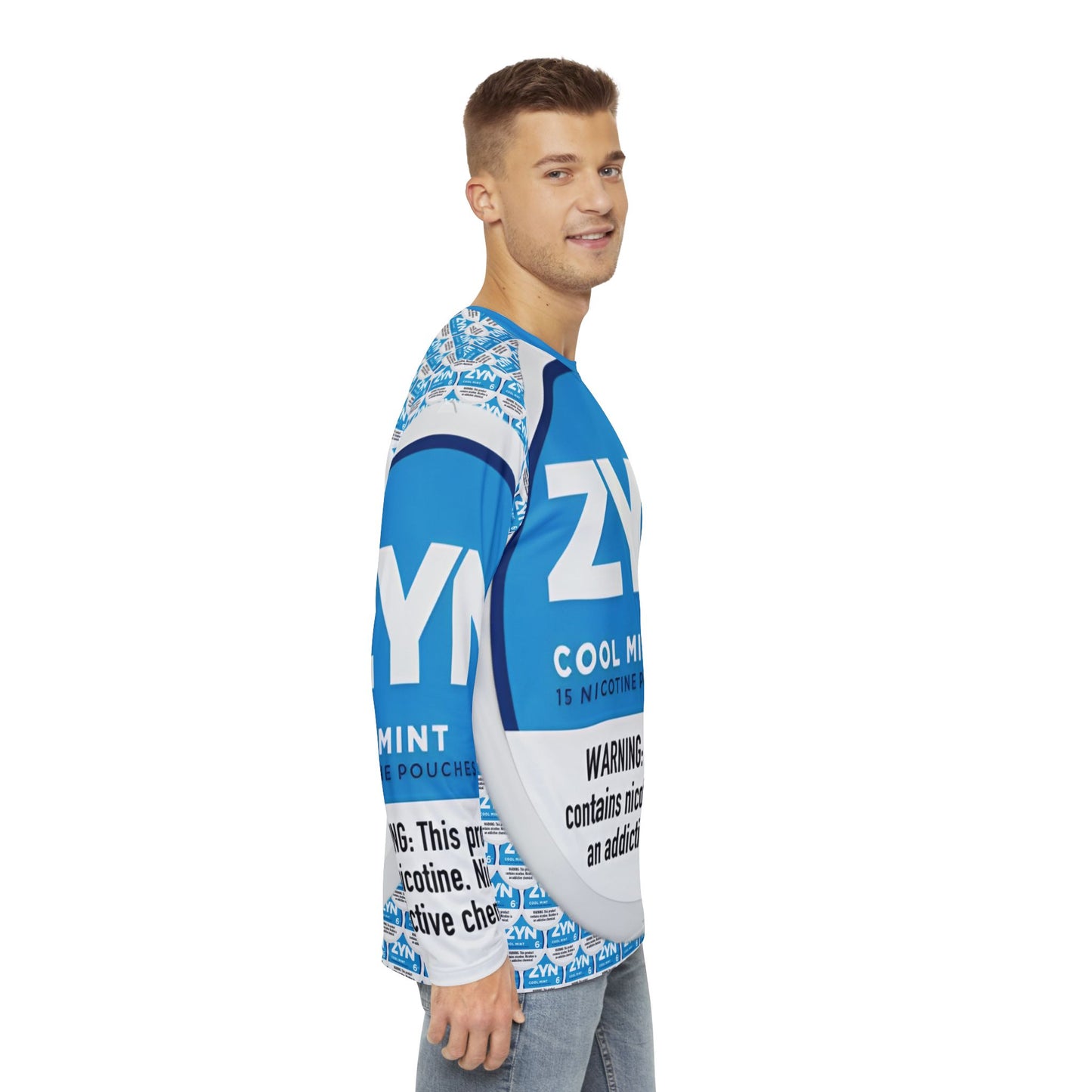 ZYN Cool Mint All-Over Print Long Sleeve Shirt | Unofficial Zyn Apparel