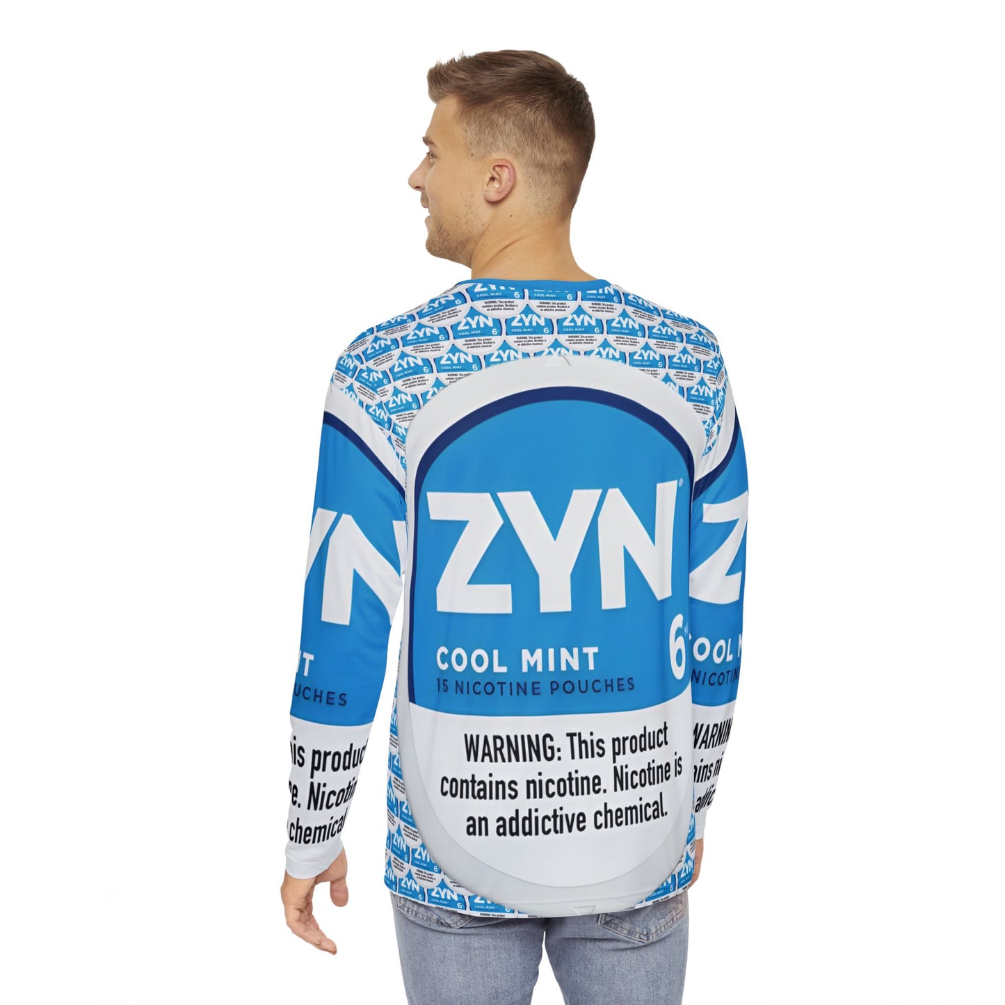 ZYN Cool Mint All-Over Print Long Sleeve Shirt | Unofficial Zyn Apparel