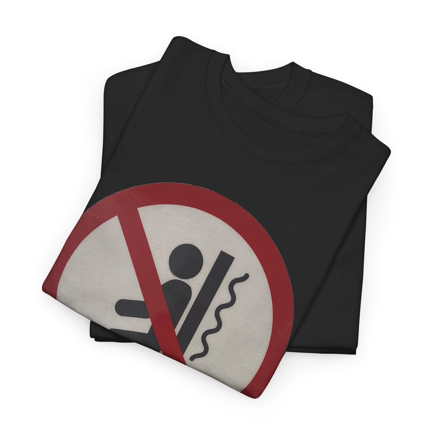 No Leaning on Wall T-Shirt | Japan Warning Sign Tee | Funny Japanese Sign Shirt | Tokyo Travel Humor | Tourist Safety Apparel