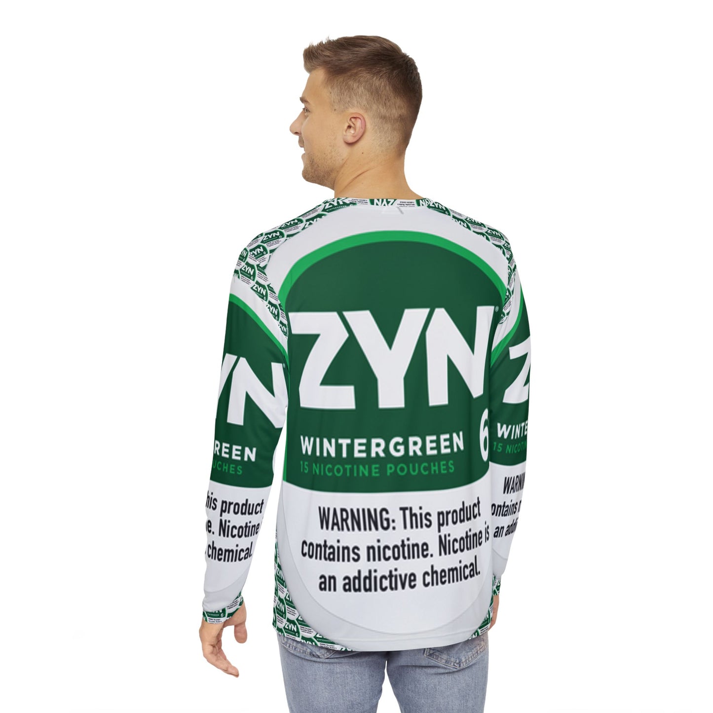 ZYN Wintergreen All-Over Print Long Sleeve Shirt | Unofficial Zyn Apparel