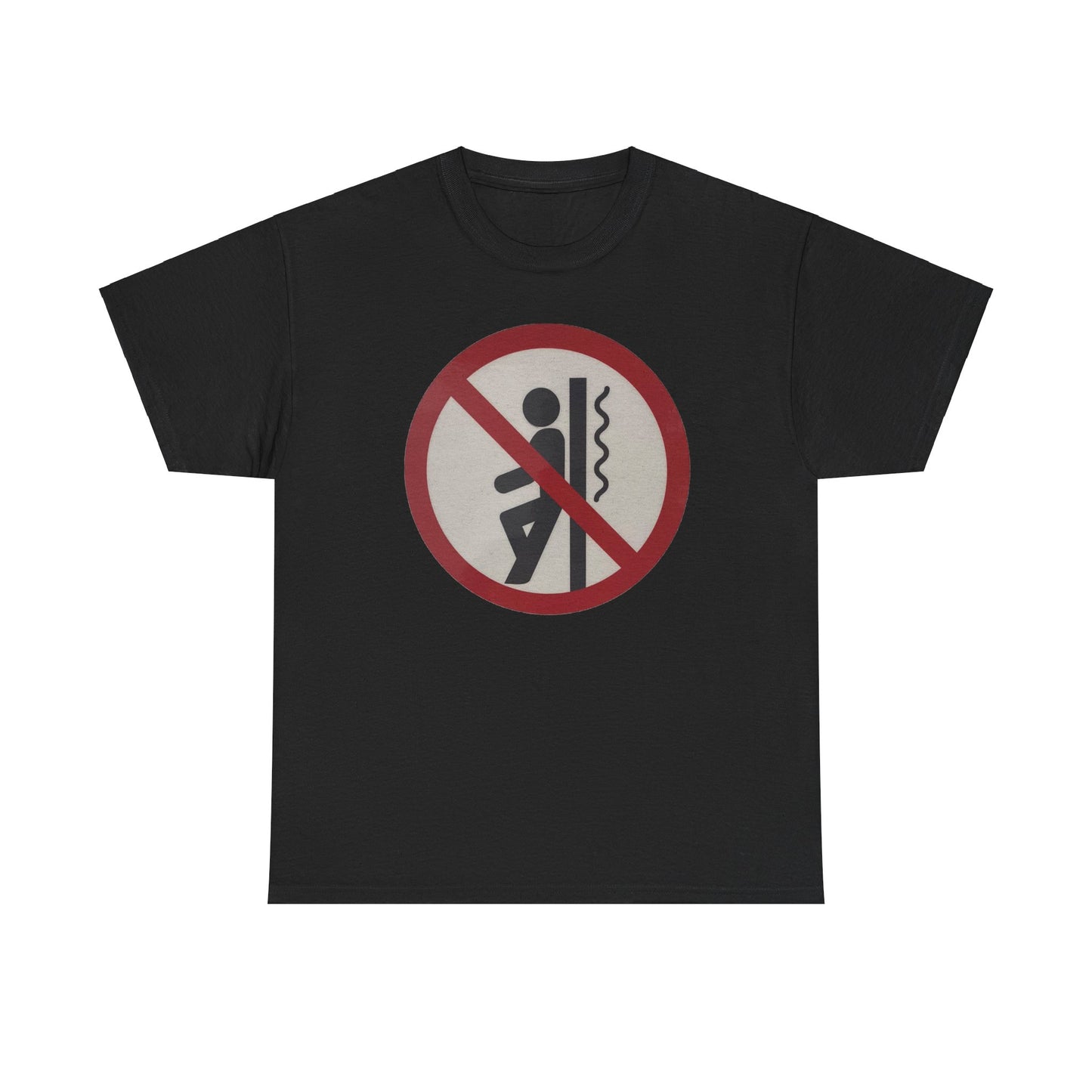 No Leaning on Wall T-Shirt | Japan Warning Sign Tee | Funny Japanese Sign Shirt | Tokyo Travel Humor | Tourist Safety Apparel