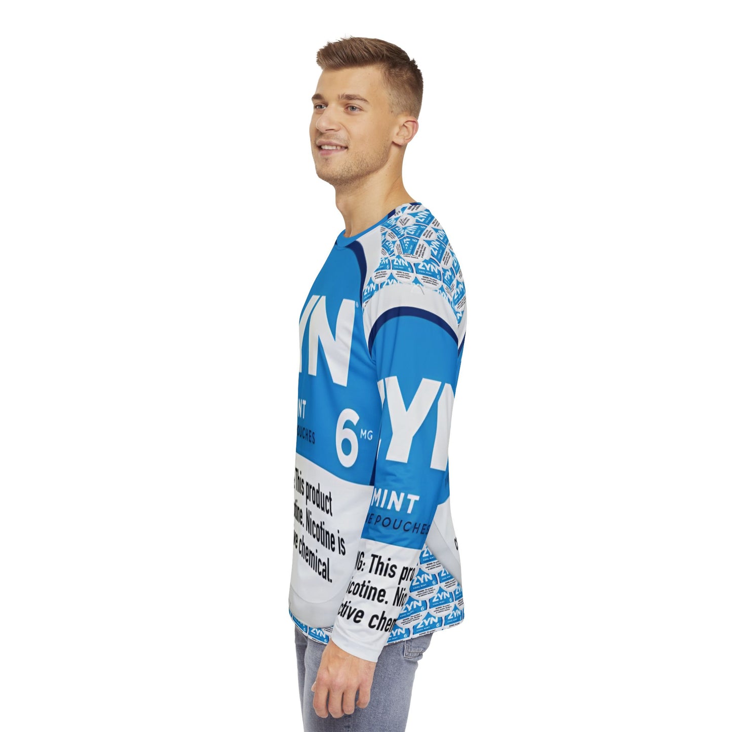 ZYN Cool Mint All-Over Print Long Sleeve Shirt | Unofficial Zyn Apparel