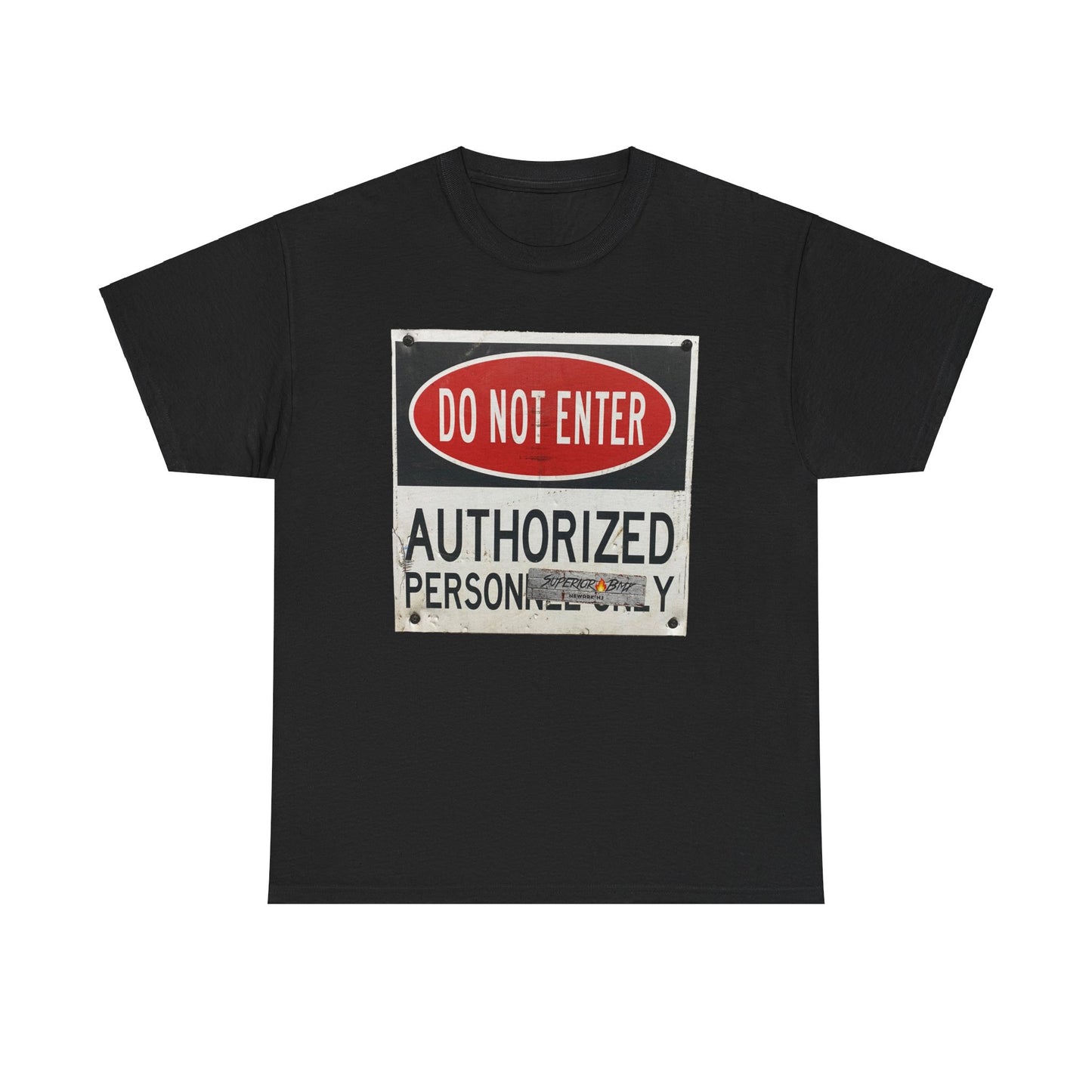 Do Not Enter Authorized Personnel Only T-Shirt | Restricted Access Sign Tee | Funny Worksite Safety Shirt | Industrial Warning Graphic | Workplace Humor Apparel